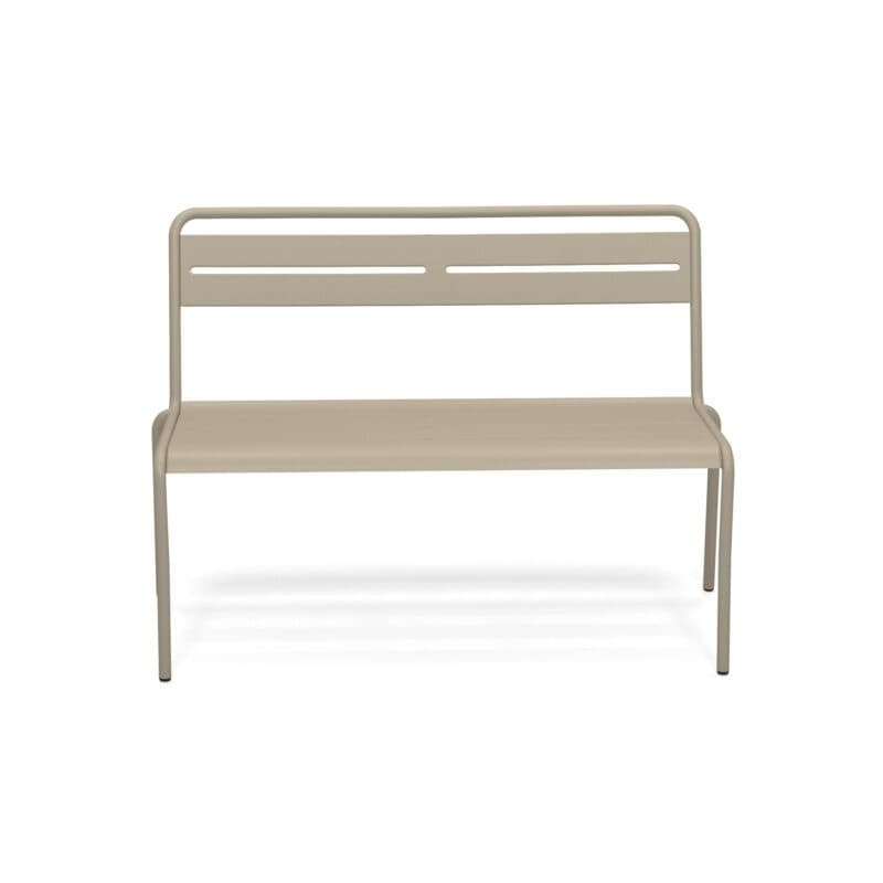 Emu "Star" Gartenbank, Gestell und Sitzfläche Stahl taupe