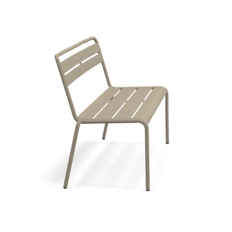 Emu "Star" Gartenbank, Gestell und Sitzfläche Stahl taupe