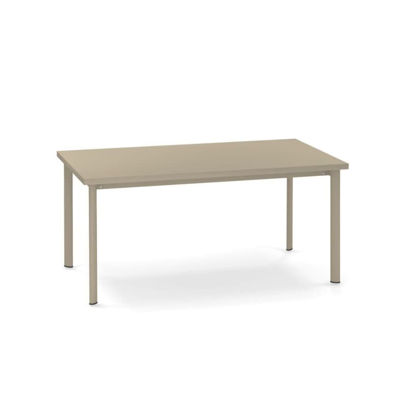Emu "Star" Gartentisch 160x90 cm, Gestell und Tischplatte Stahl taupe