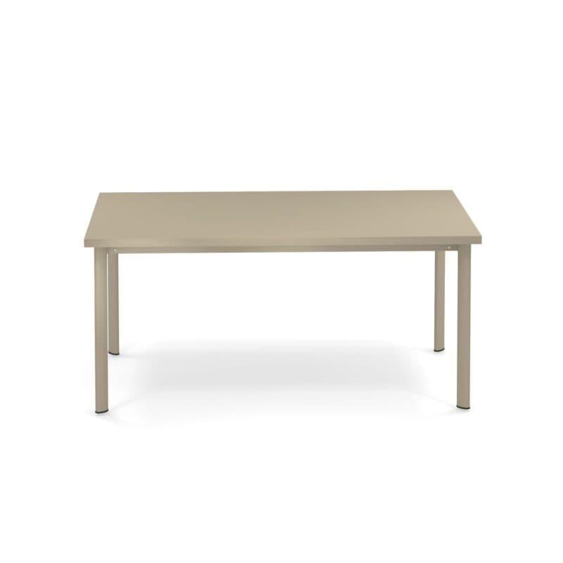 Emu "Star" Gartentisch 160x90 cm, Gestell und Tischplatte Stahl taupe