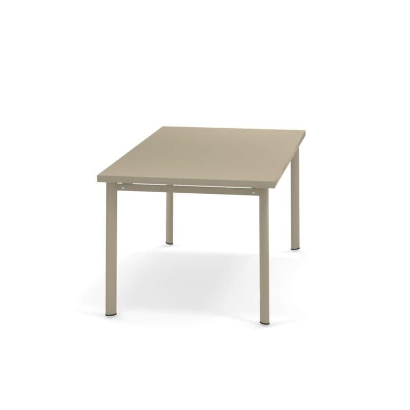 Emu "Star" Gartentisch 160x90 cm, Gestell und Tischplatte Stahl taupe