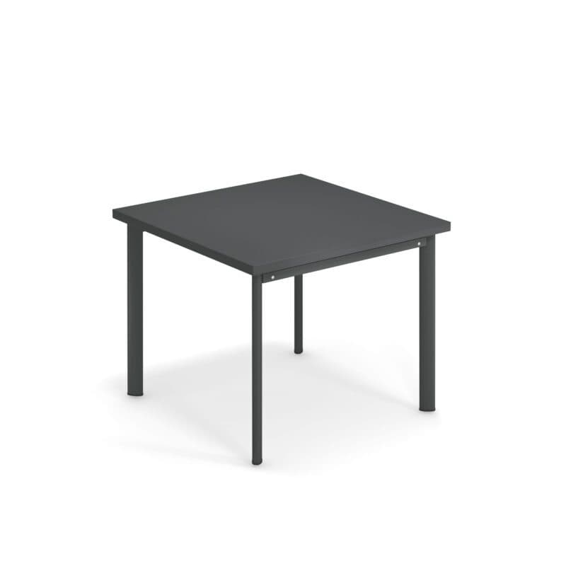 Emu "Star" Gartentisch 90x90 cm, Gestell und Tischplatte Stahl eisen antik