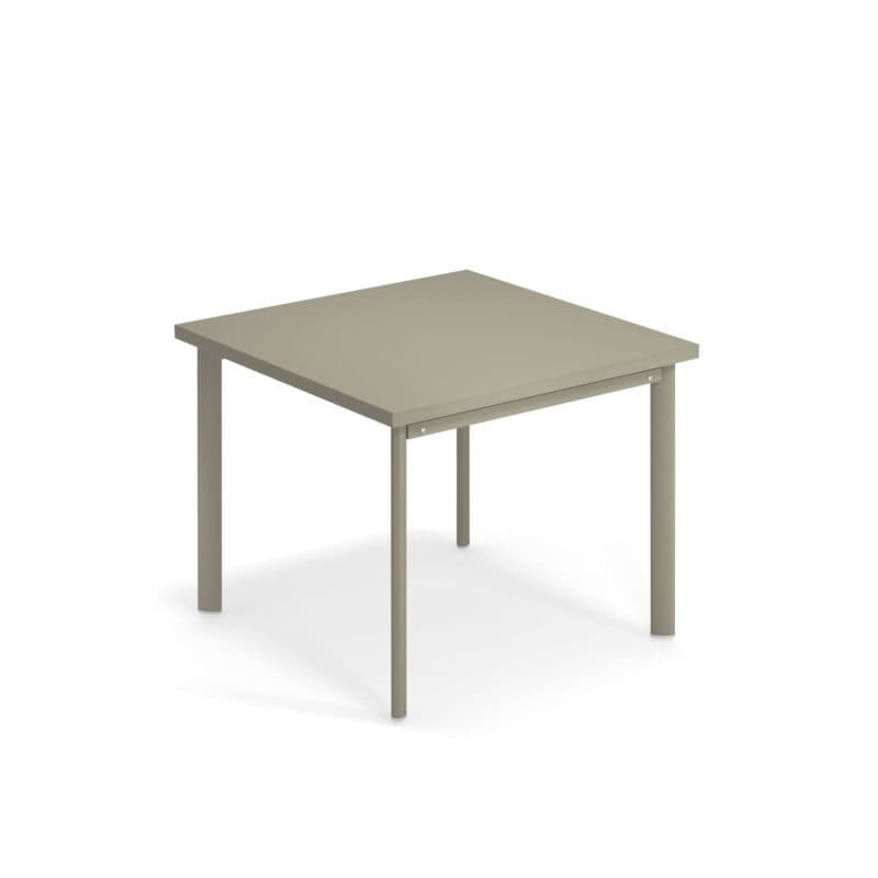 Emu "Star" Gartentisch 90x90 cm, Gestell und Tischplatte Stahl grau