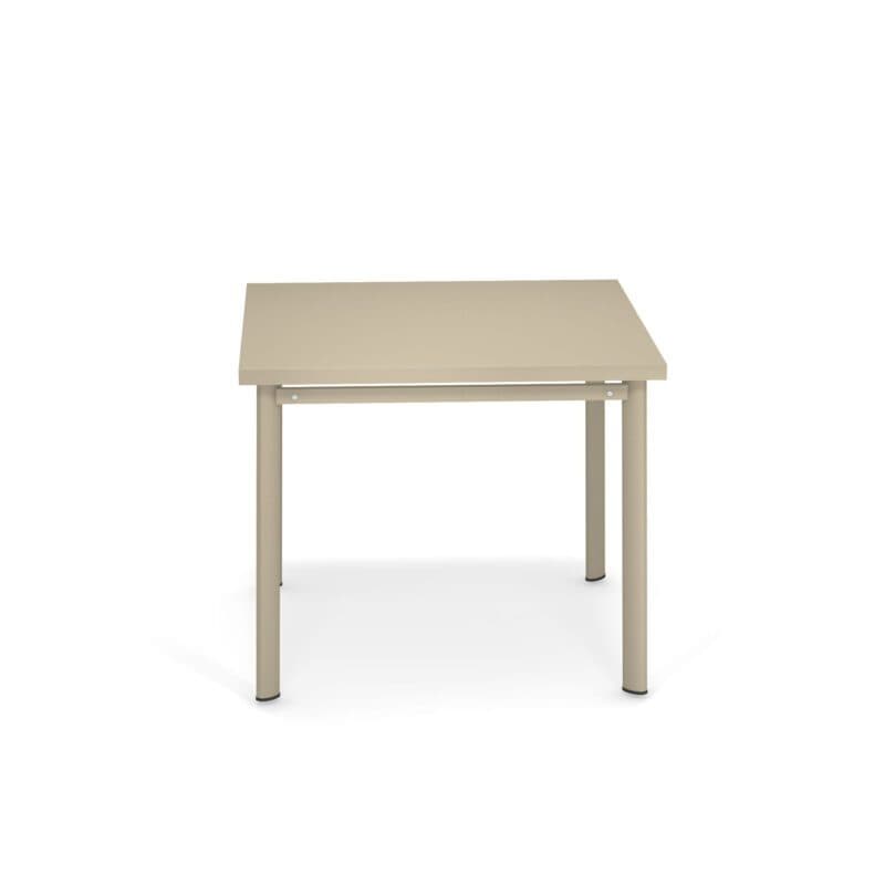 Emu "Star" Gartentisch 90x90 cm, Gestell und Tischplatte Stahl taupe