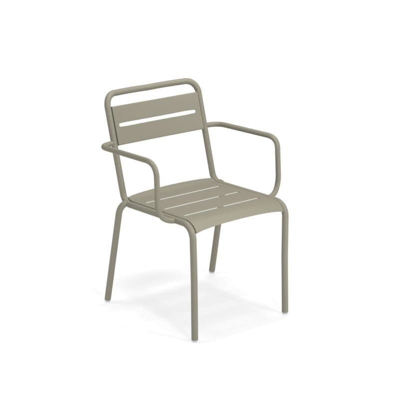 Emu "Star" Stapelstuhl, Gestell und Sitzfläche Stahl grau