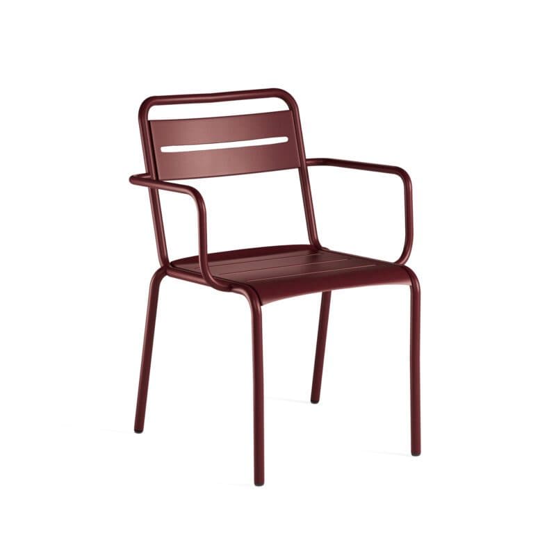 Emu "Star" Stapelstuhl, Gestell und Sitzfläche Stahl rot