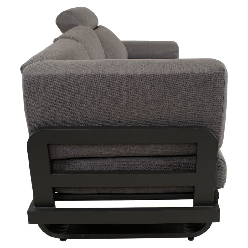 Lesli Living "Zanzibar" Loungeset, Gestell Aluminium anthrazit matt, Kissen Olefin, Ablagen und Tischplatten SPC