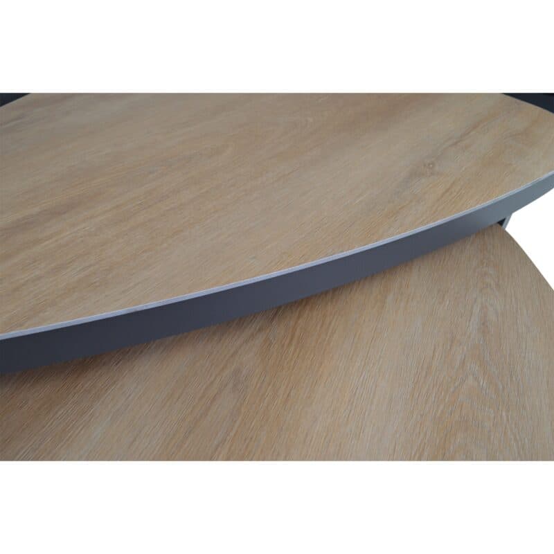 Lesli Living "Zanzibar" Loungetisch, Gestell Aluminium anthrazit matt, Tischplatte SPC