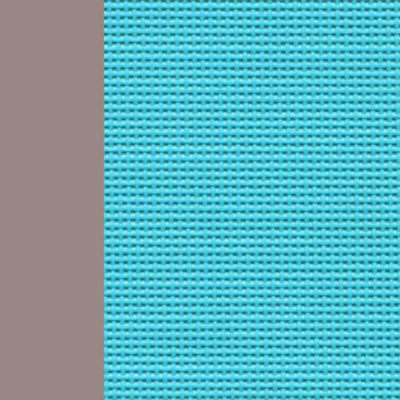 NARDI Farbkachel Kunststoff taupe | Textilgewebe himmelblau (10 tortora, 075 celeste)