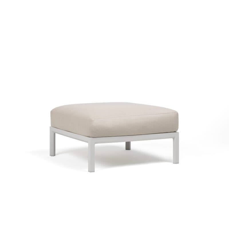 NARDI "Maximo" Loungehocker, Kunststoff gesso, Kissen Sunbrella® perla
