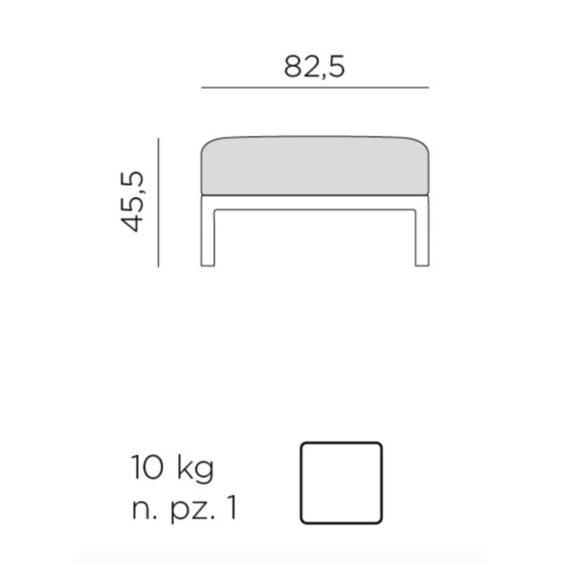 NARDI "Maximo" Loungehocker - Maßangaben