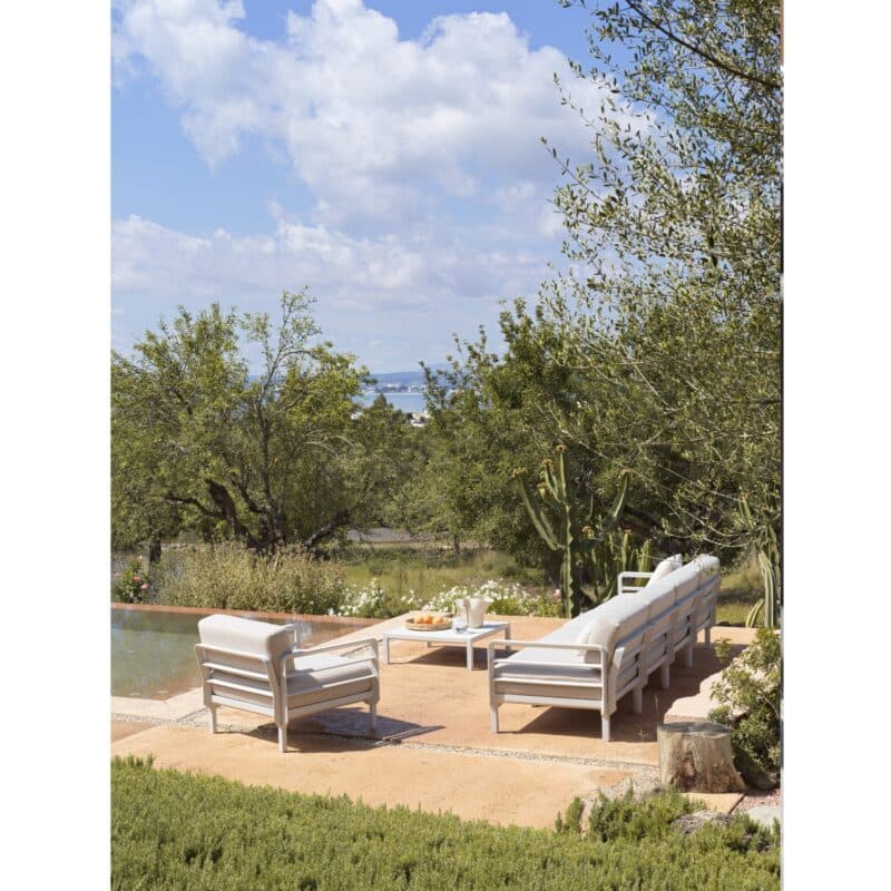 NARDI "Maximo" Loungeset, Kunststoff gesso, Kissen Sunbrella® perla