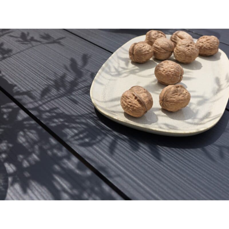 NARDI "Rio" Gartentisch 210x85 cm, Gestell und Tischplatte Aluminium anthrazit