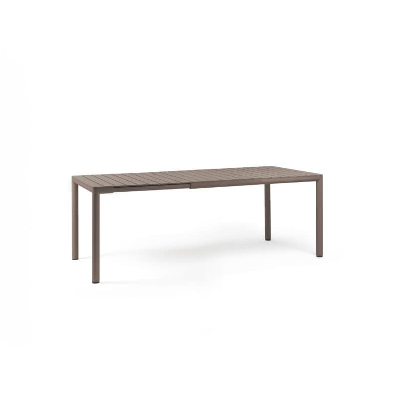 NARDI "Tevere" Ausziehtisch 147/211x90 cm, Gestell Aluminium taupe, Tischplatte Kunststoff taupe