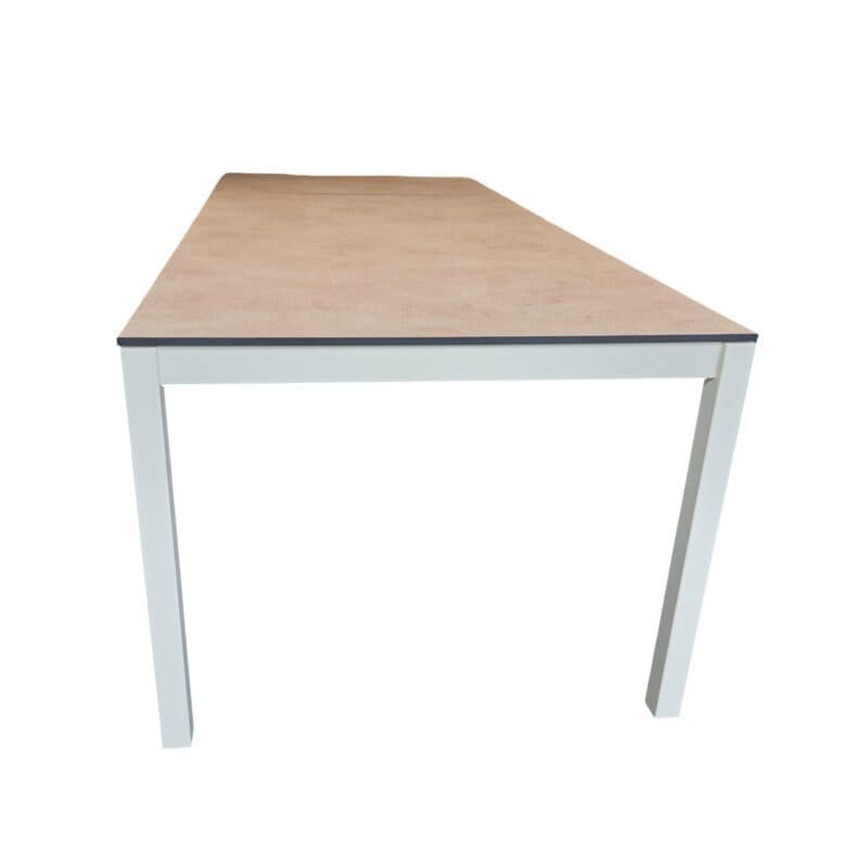 SIT Mobilia Ausziehtisch Etna, 160-220x95 cm, Gestell Edelstahl ecru, Tischplatte HPL Sandstone