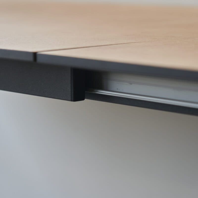 SIT Mobilia Ausziehtisch Etna, 160-220x95 cm, Gestell Edelstahl ecru, Tischplatte HPL Sandstone