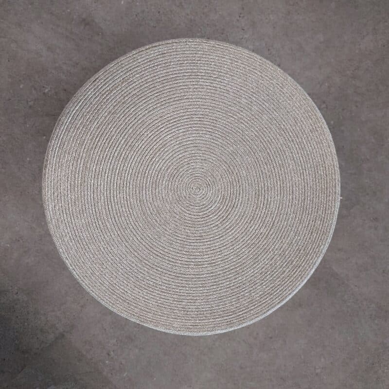 SIT Mobilia "Colina" Beistelltisch/Hocker, Korpus Kunstoff mit Rope, sibirian grey