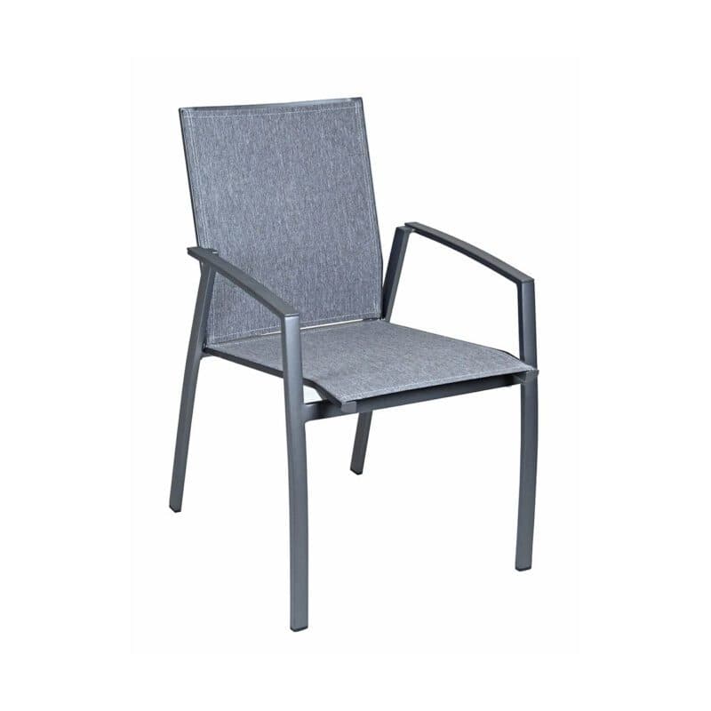SIT Mobilia "Limbo" Stapelsessel, Aluminium anthrazit, Textilgewebe charcoal black