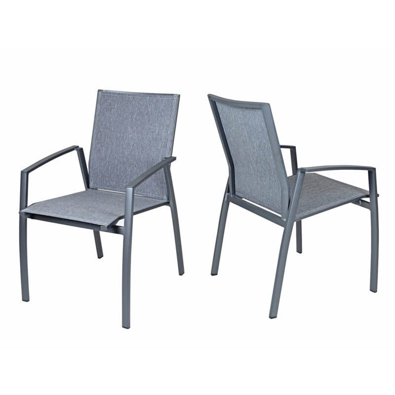 SIT Mobilia "Limbo" Stapelsessel, Aluminium anthrazit, Textilgewebe charcoal black