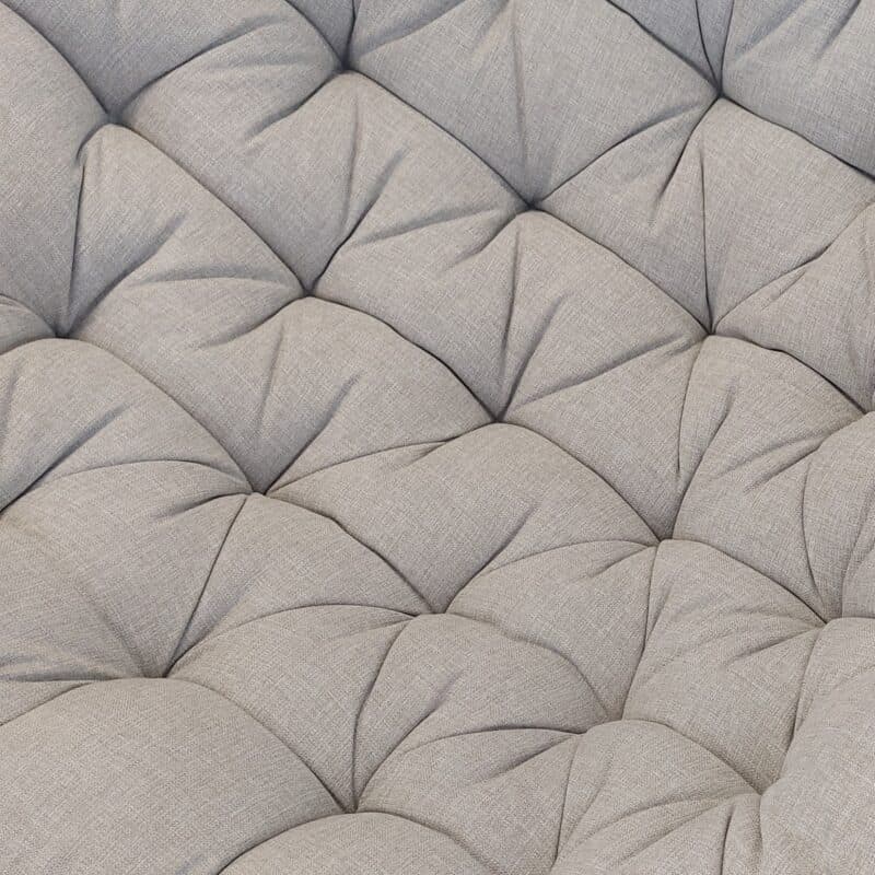 SIT Mobilia "Maia" Loungesessel, Gestell Stahl anthrazit, Sitz Rope sibirian grey, Polster light grey