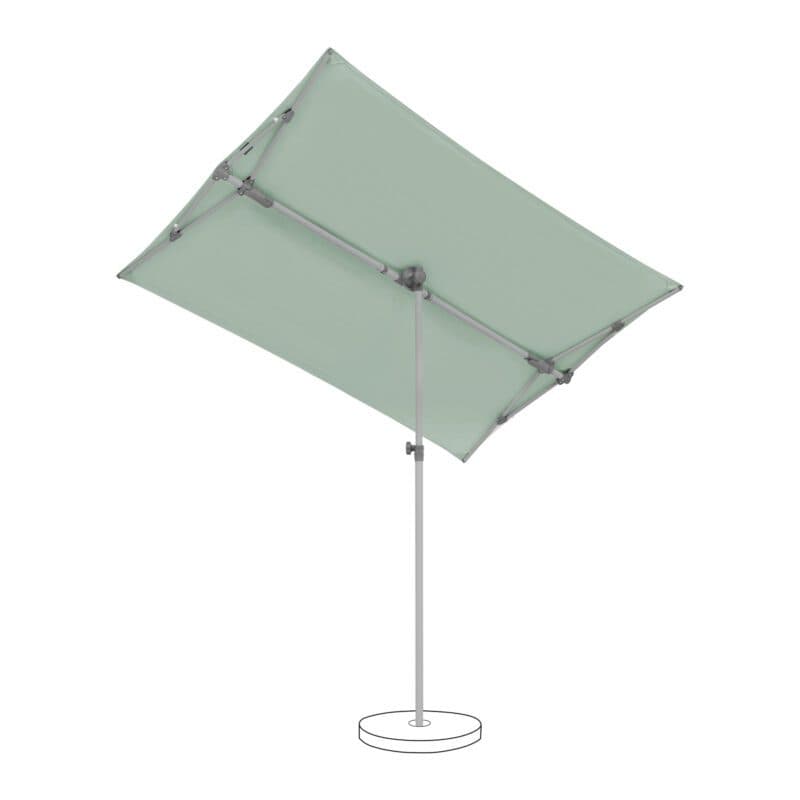 SUNCOMFORT® by GLATZ "Flex-Roof", Sonnenschirm, 195x140 cm, Dessin 023 - Frost Green