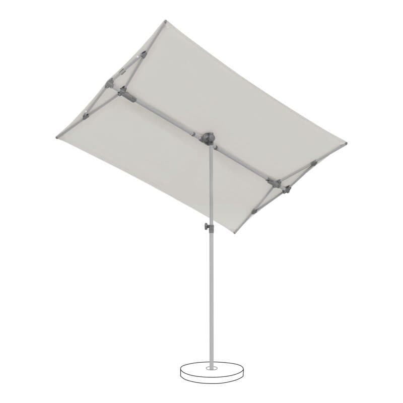 SUNCOMFORT® by GLATZ "Flex-Roof", Sonnenschirm, 195x140 cm, Dessin 013 - Light Grey
