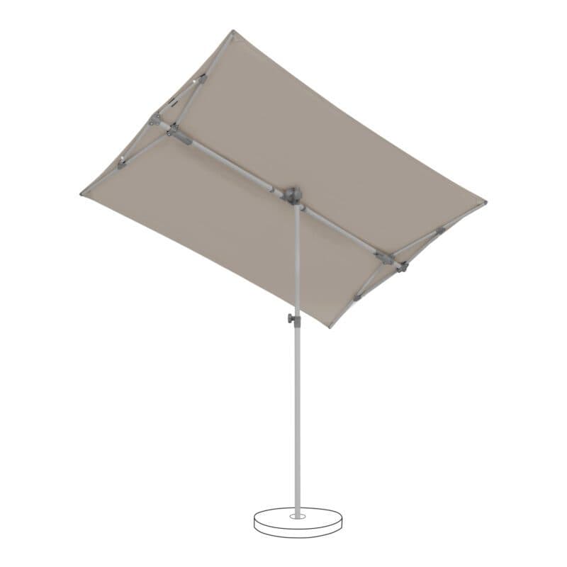 SUNCOMFORT® by GLATZ "Flex-Roof", Sonnenschirm, 195x140 cm, Dessin 053 - Light Taupe