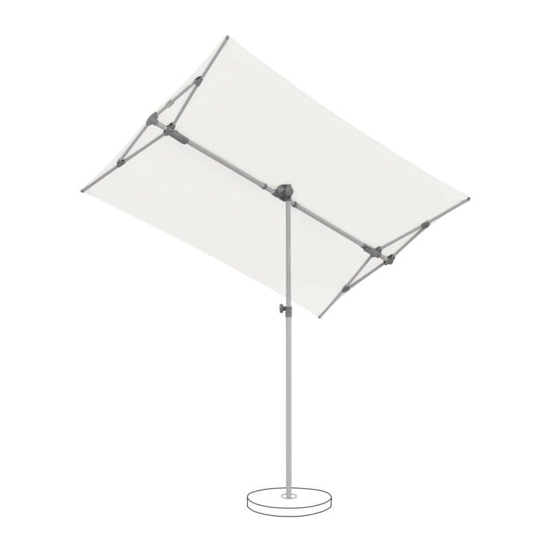 SUNCOMFORT® by GLATZ "Flex-Roof", Sonnenschirm, 195x140 cm, Dessin 050 - Sand White