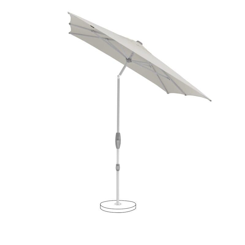 SUNCOMFORT® by GLATZ "Shell-Turn", Sonnenschirm, 250x200 cm, Dessin 013 - Light Grey