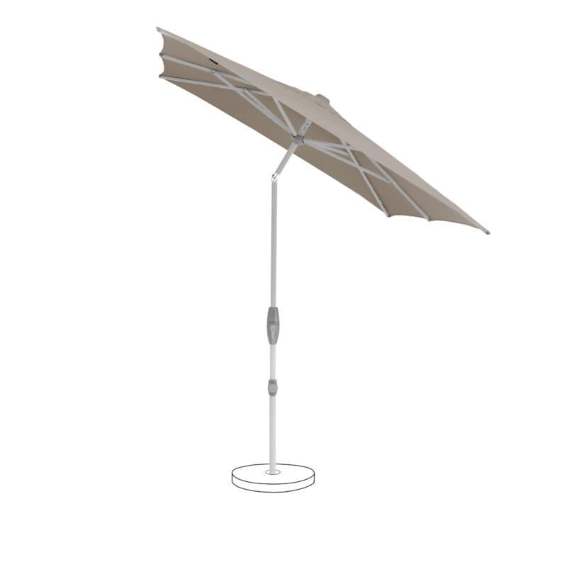 SUNCOMFORT® by GLATZ "Shell-Turn", Sonnenschirm, 250x200 cm, Dessin 053 - Light Taupe