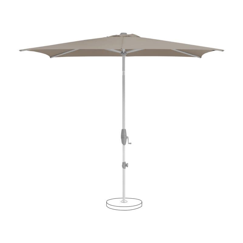 SUNCOMFORT® by GLATZ "Shell-Turn", Sonnenschirm, 250x200 cm, Dessin 053 - Light Taupe