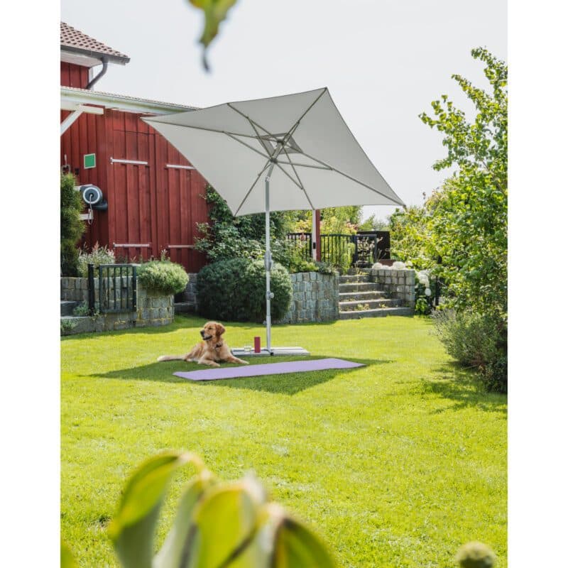 SUNCOMFORT® by GLATZ "Shell-Turn", Sonnenschirm, eckig, Dessin 057 - Stone Grey