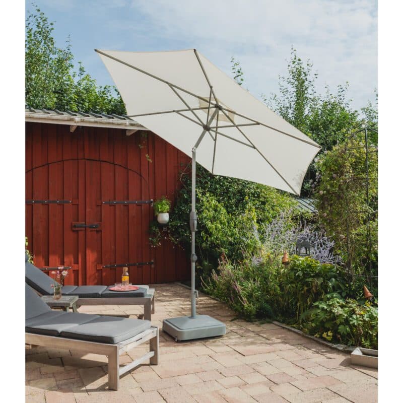 SUNCOMFORT® by GLATZ "Shell-Turn", Sonnenschirm, rund, Dessin 050 - Sand White