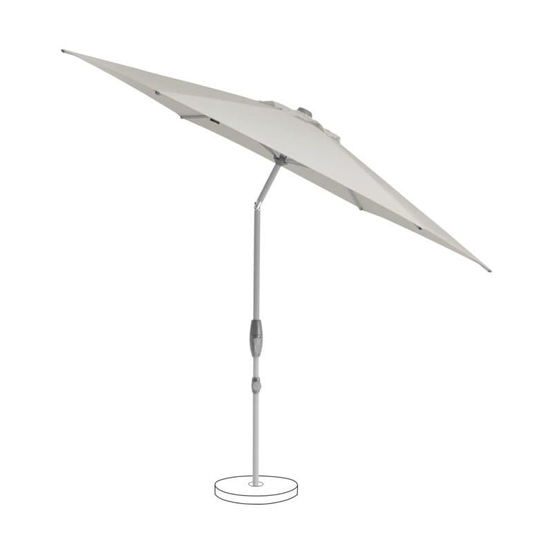 SUNCOMFORT® by GLATZ "Shell-Turn", Sonnenschirm, rund, Dessin 013 - Light Grey