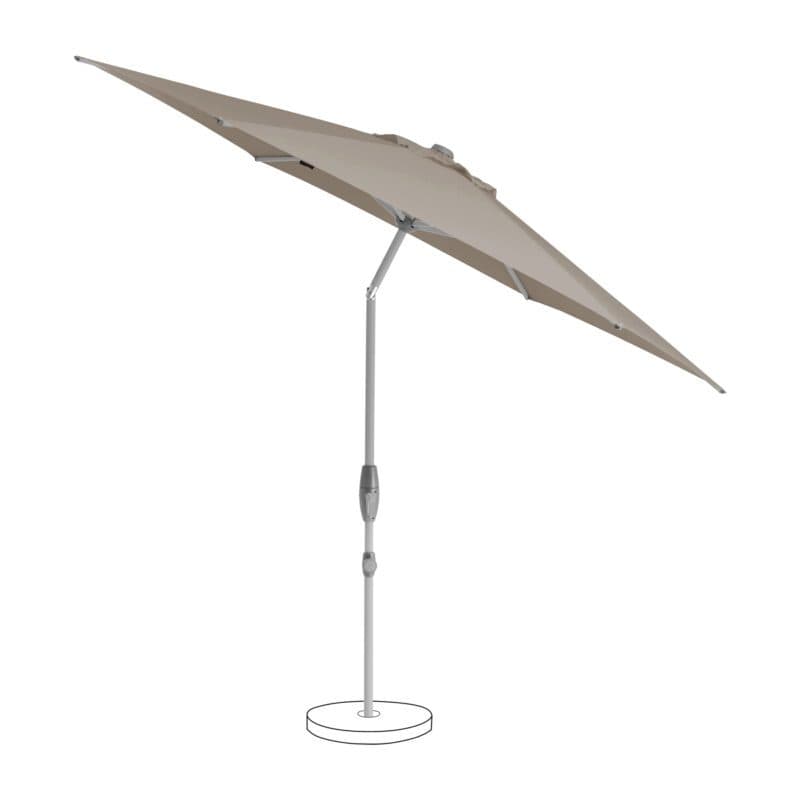 SUNCOMFORT® by GLATZ "Shell-Turn", Sonnenschirm, rund, Dessin 053 - Light Taupe