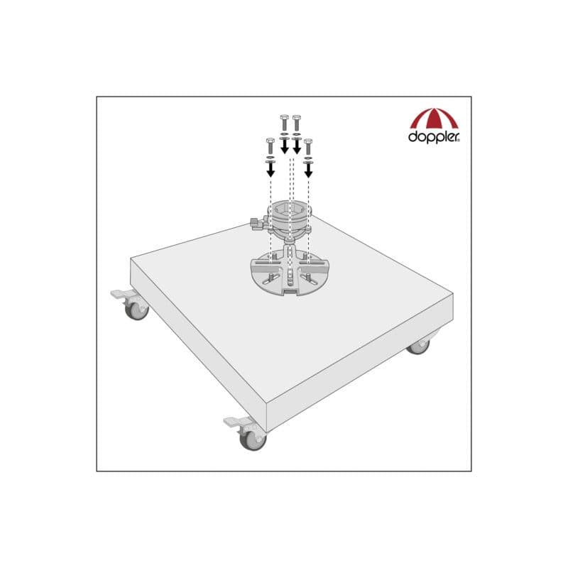 Doppler "Vario" Adapterplatte für Pendelschirme