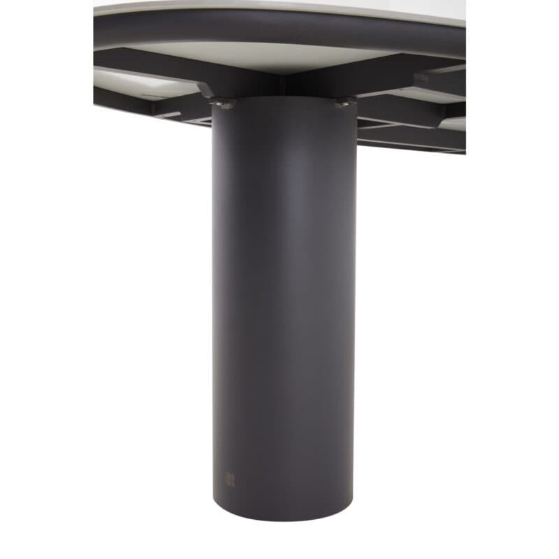 CASA DOMA "Lioni" Gartentisch 260×115 cm, Gestell Aluminium anthrazit, Tischplatte Sinterstein hellgrau marmoriert