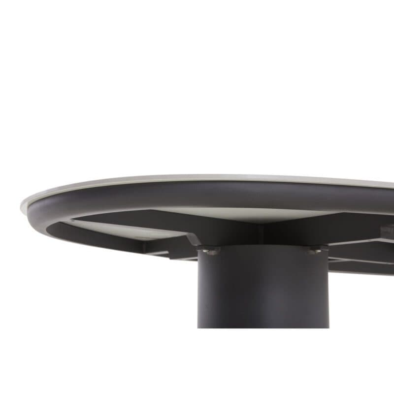 CASA DOMA "Lioni" Gartentisch 260×115 cm, Gestell Aluminium anthrazit, Tischplatte Sinterstein hellgrau marmoriert