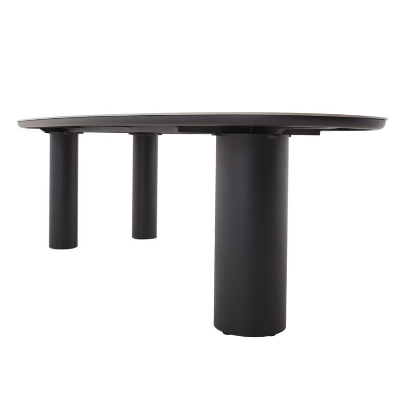 CASA DOMA "Lioni" Gartentisch 260×115 cm, Gestell Aluminium anthrazit, Tischplatte Sinterstein hellgrau marmoriert