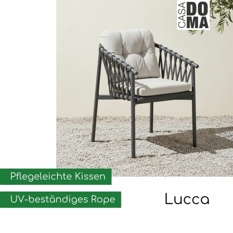 CASA DOMA "Lucca" Diningsessel in Anthrazit (Bild KI-generiert)