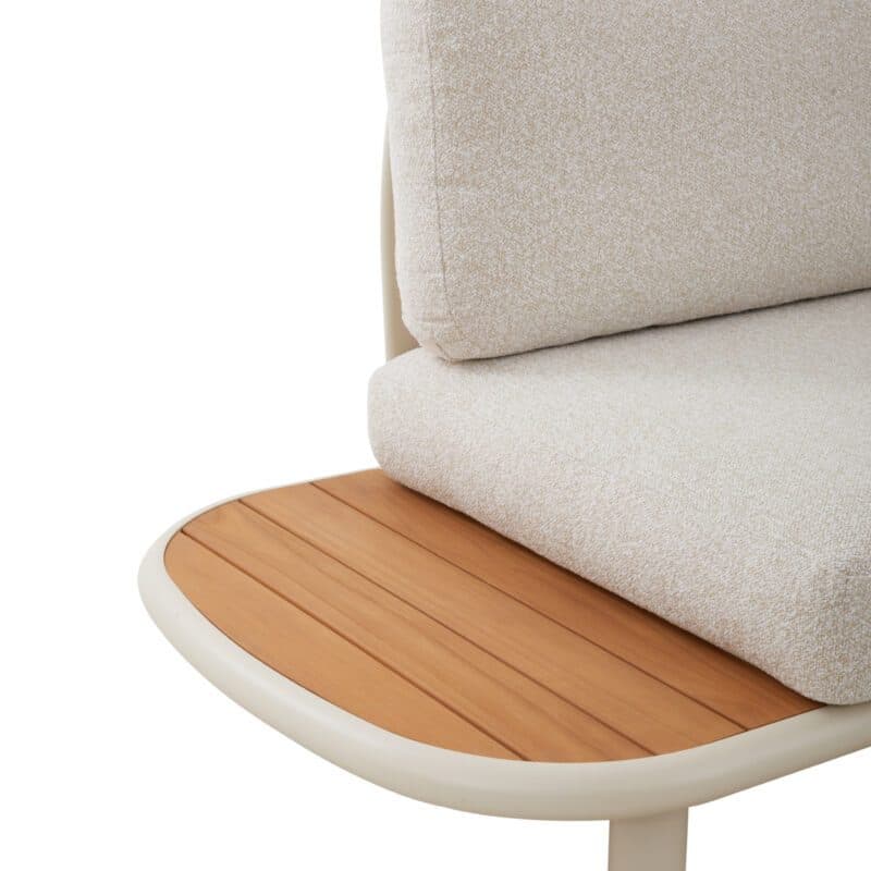 CASA DOMA "Montella" Loungeset, Gestelle Aluminium cream, Polster Sunproof® Olefin beige, Ablage Teak