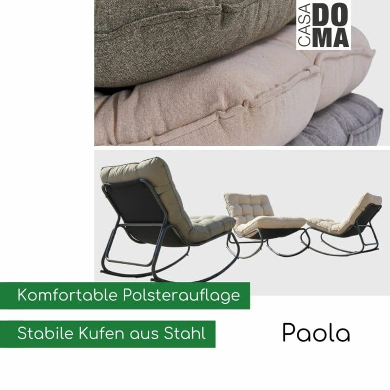 CASA DOMA "Paola" Schaukelsessel (Bild KI-generiert)