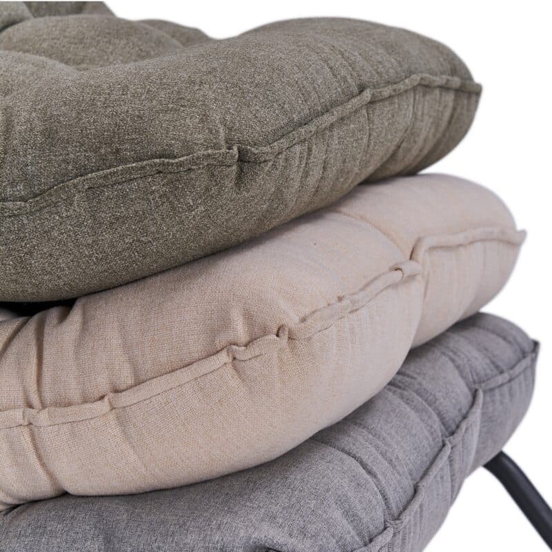 CASA DOMA "Paola" Schaukelstuhl, Bezug grün, grau und beige