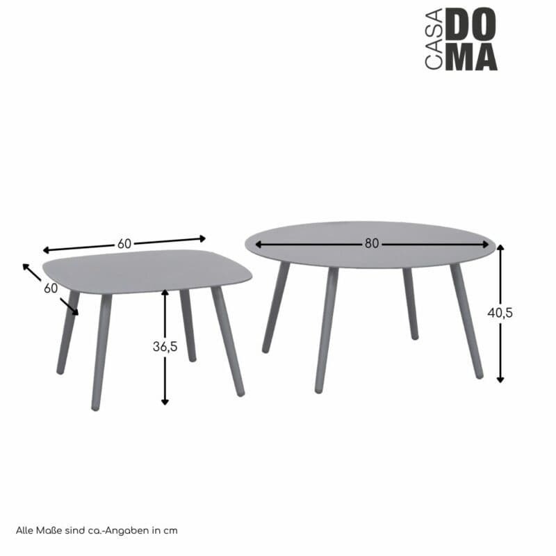 CASA DOMA "Rapello" Loungetisch-Set, Maße in cm