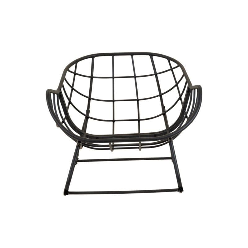 Lesli Living "Cozy" Schaukelstuhl, Aluminium schwarz matt