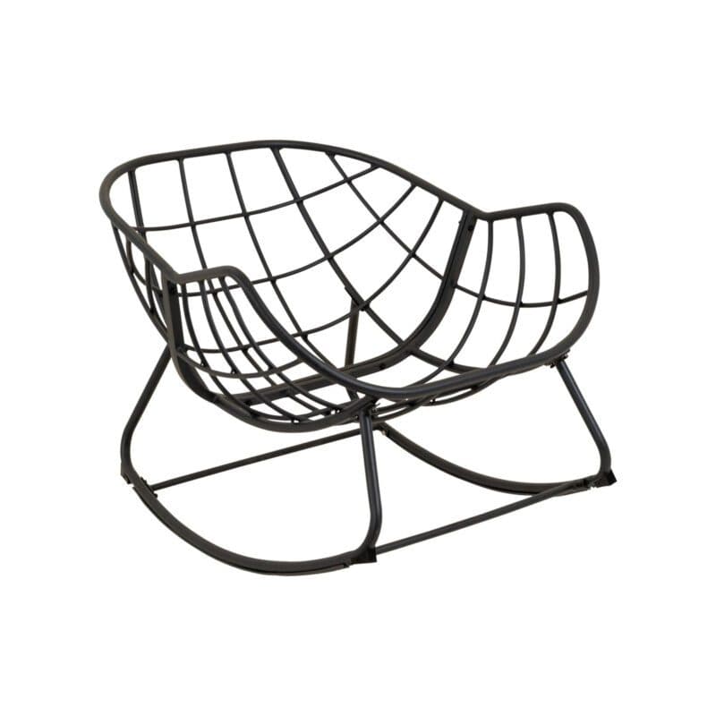 Lesli Living "Cozy" Schaukelstuhl, Aluminium schwarz matt