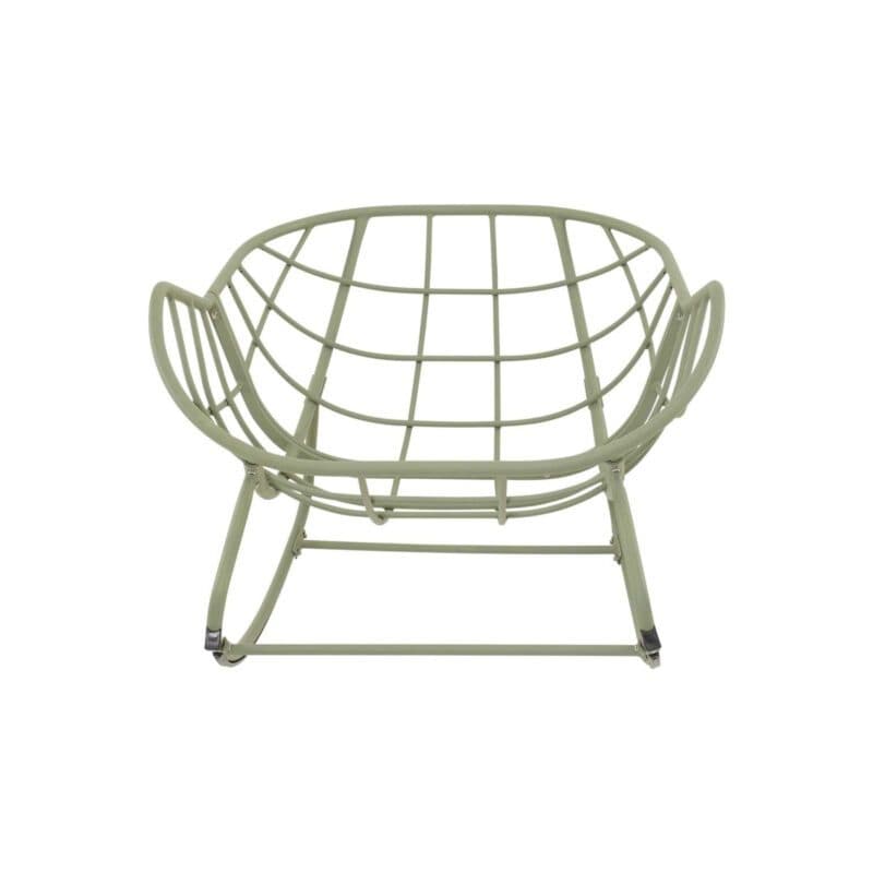 Lesli Living "Cozy" Schaukelstuhl, Aluminium soft green matt