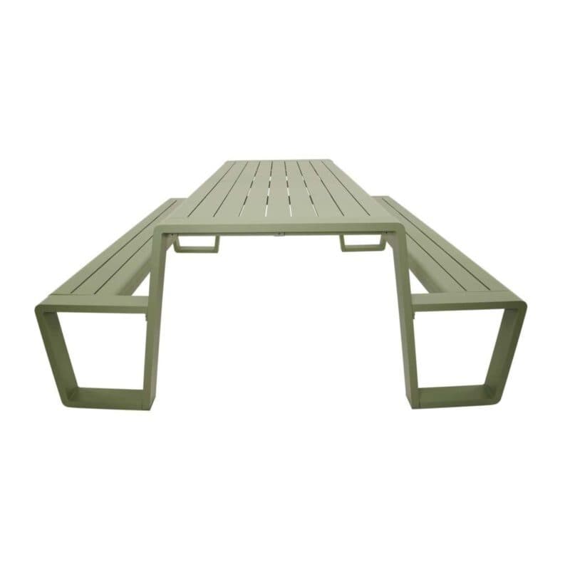 Lesli Living "Estilo" Picknick-Set, Aluminium grün matt