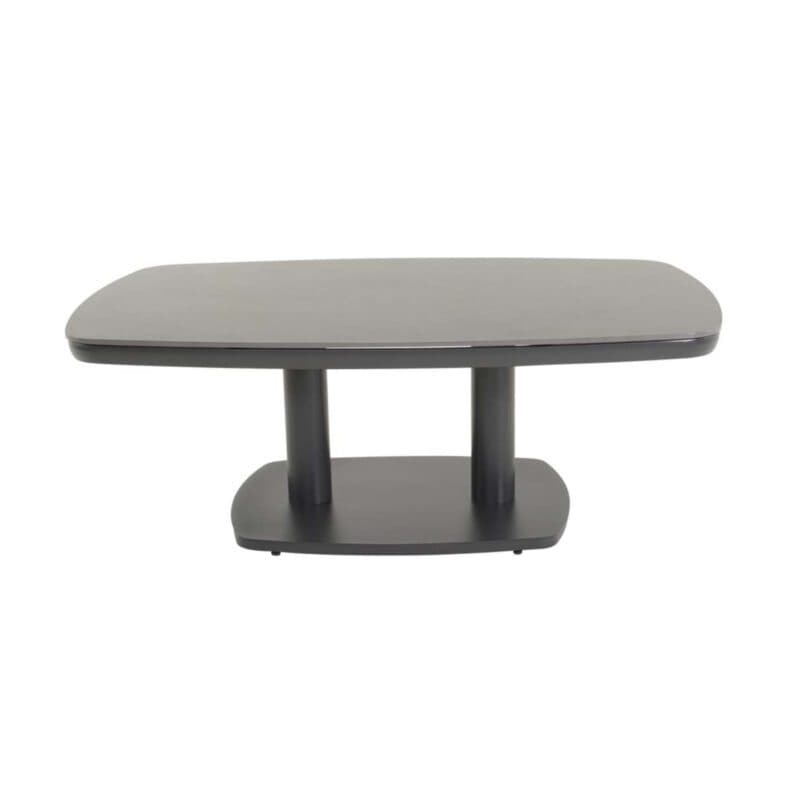 Lesli Living "Geneva" Loungetisch 135x83 cm, höhenverstellbar, Aluminium matt anthrazit, Tischplatte Sinterstein