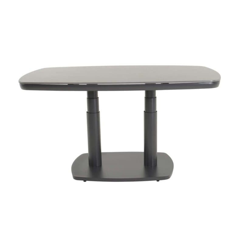 Lesli Living "Geneva" Loungetisch 135x83 cm, höhenverstellbar, Aluminium matt anthrazit, Tischplatte Sinterstein